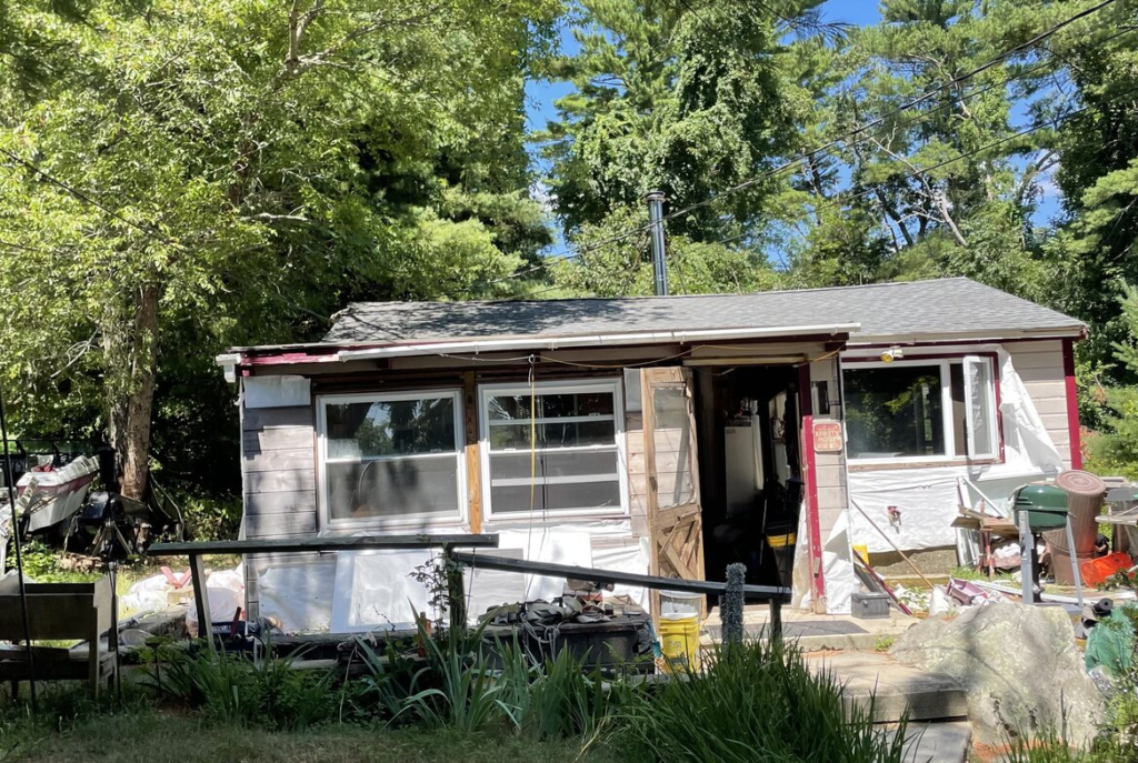 Small cottage part way through repairs in southeastern Massachusetts