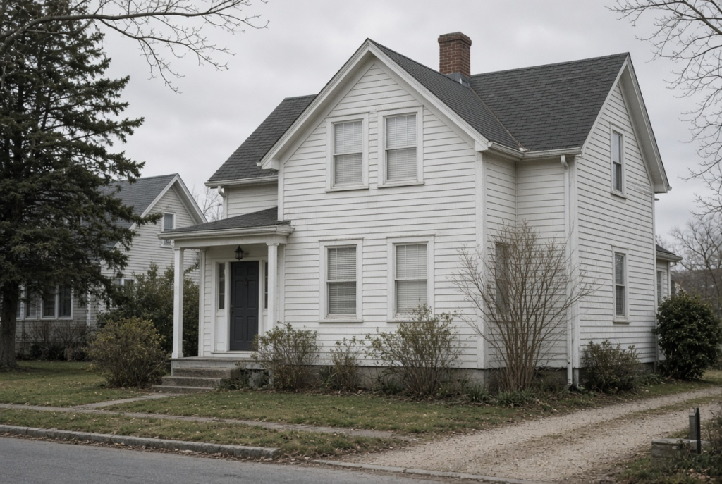 A family house with contents still inside.